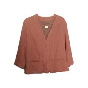 Women's Poetry Asian Inspired Coral Pepulm Jacket 12 Boho Cottagecore Coastal